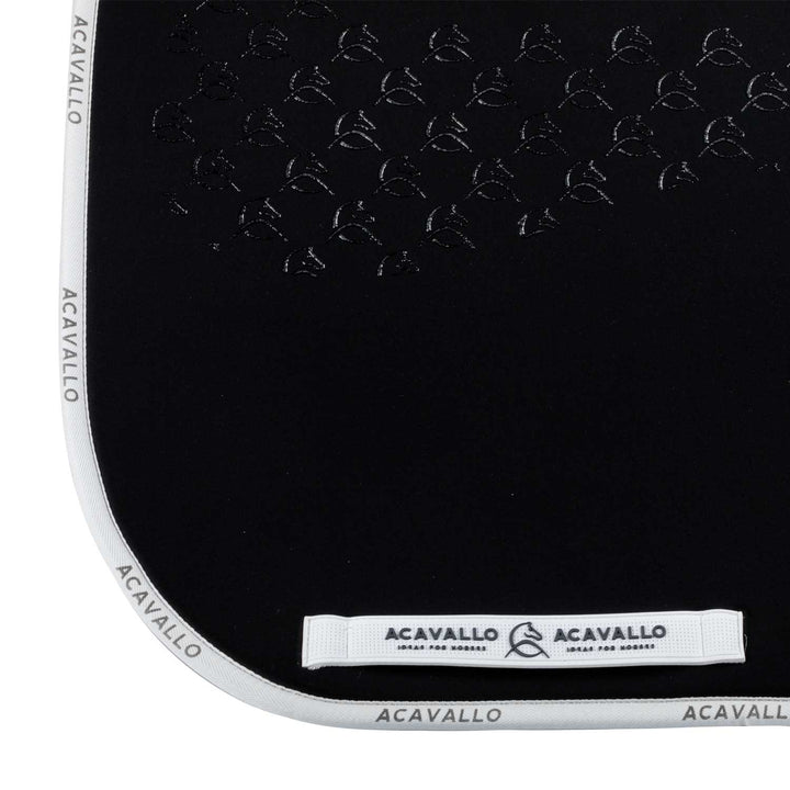 Acavallo Saddle Pad Dressage Classic Silicone Grip - Black/White