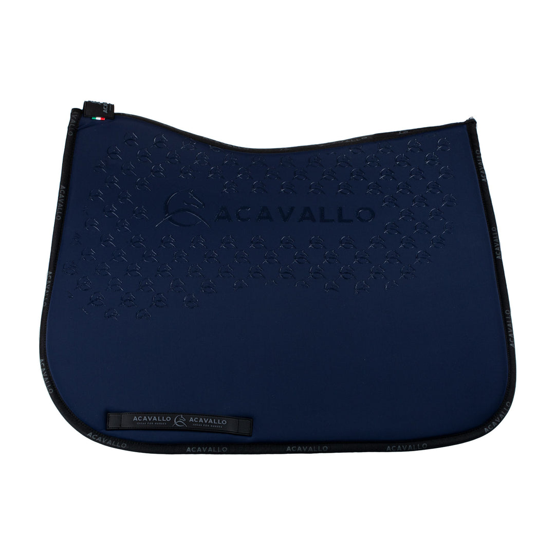 Acavallo Saddle Pad Dressage Classic Silicone Grip - Deep Blue/Black