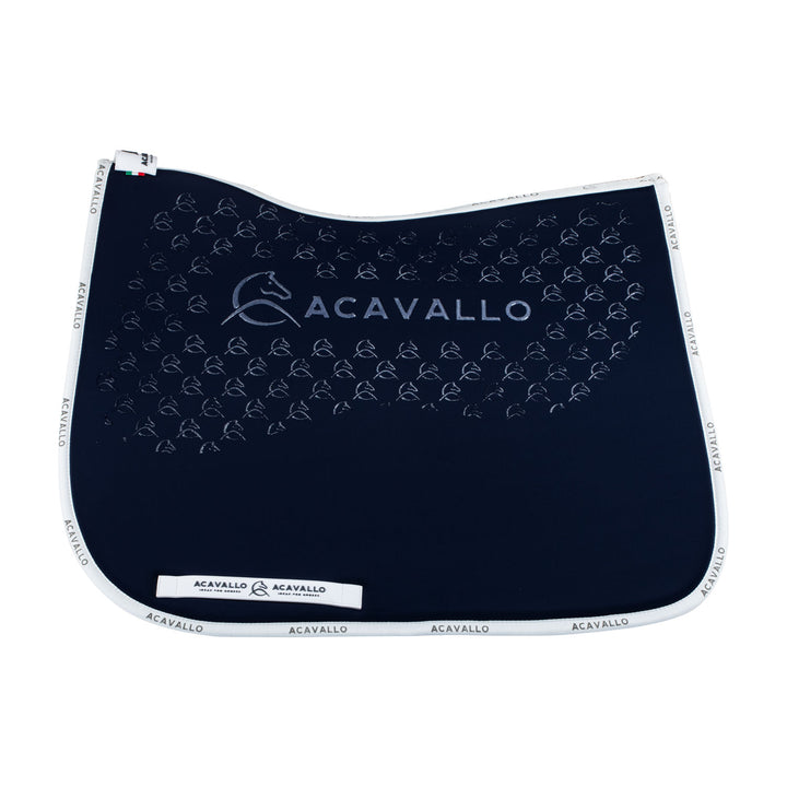 Acavallo Saddle Pad Dressage Classic Silicone Grip - Deep Blue/White