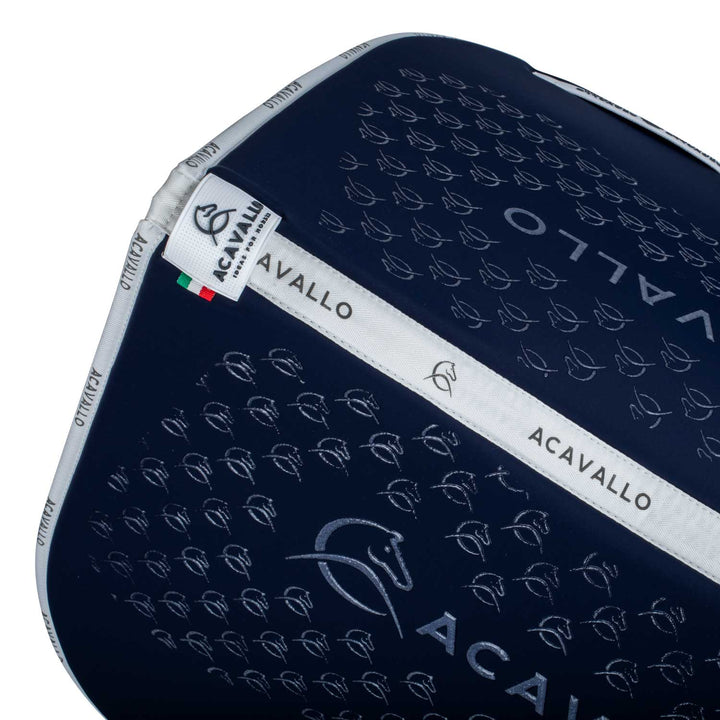 Acavallo Saddle Pad Dressage Classic Silicone Grip - Deep Blue/White