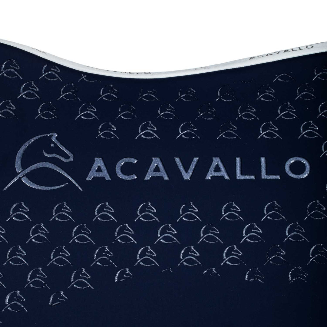 Acavallo Saddle Pad Dressage Classic Silicone Grip - Deep Blue/White