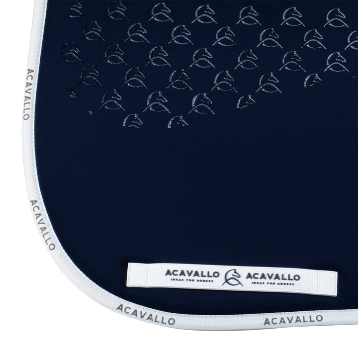 Acavallo Saddle Pad Dressage Classic Silicone Grip - Deep Blue/White