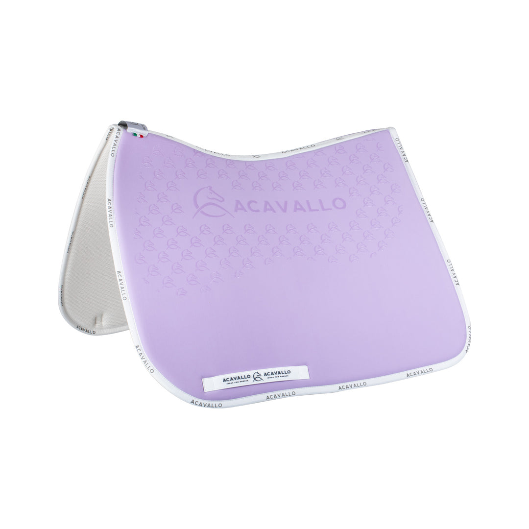 Acavallo Saddle Pad Dressage Classic Silicone Grip - Lilla/White