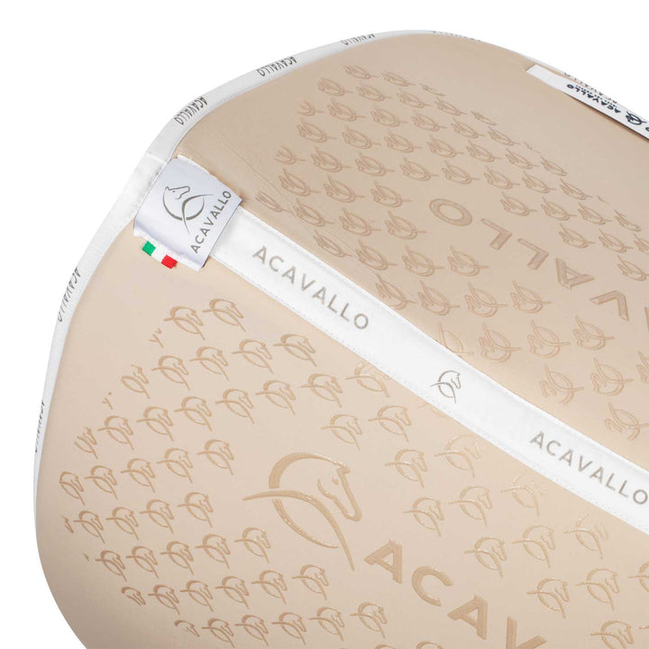 Acavallo Saddle Pad Dressage Classic Silicone Grip - Sand/White