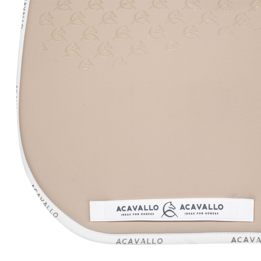 Acavallo Saddle Pad Dressage Classic Silicone Grip - Sand/White