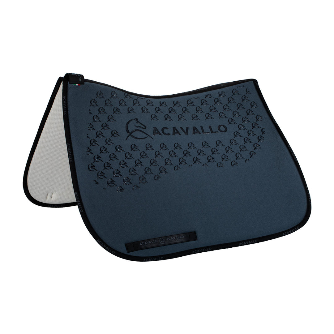 Acavallo Saddle Pad Dressage Classic Silicone Grip - Smoke Dore/Black