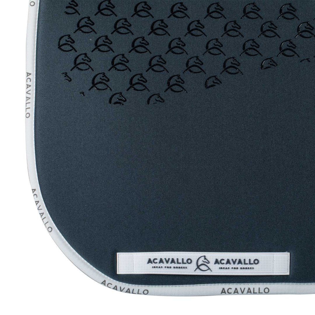 Acavallo Saddle Pad Dressage Classic Silicone Grip - Smoke Dore/White
