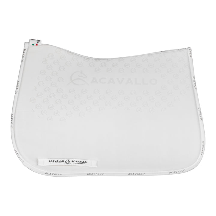 Acavallo Saddle Pad Dressage Classic Silicone Grip - White/White