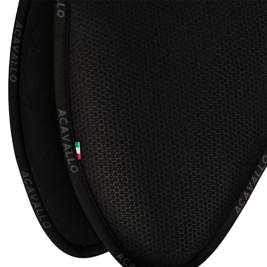 Acavallo Memory Foam 3D Spacer Honeycomb Half Pad - Black