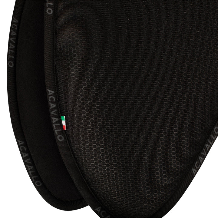 Acavallo Memory Foam 3D Spacer Honeycomb Half Pad - Black