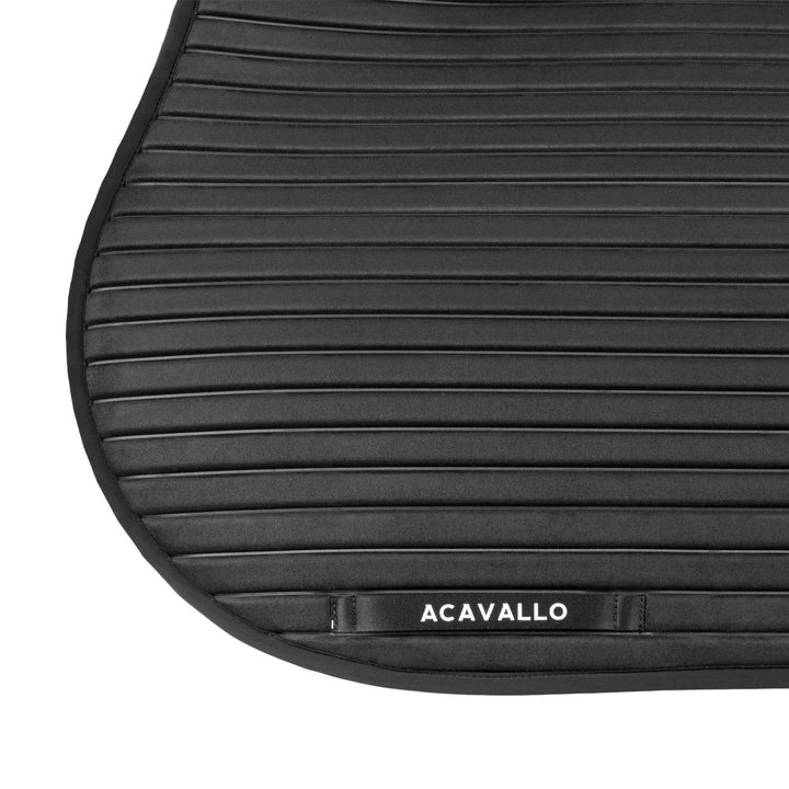 Acavallo Sublime Striped Saddle Pad in Technical Fabric - Black