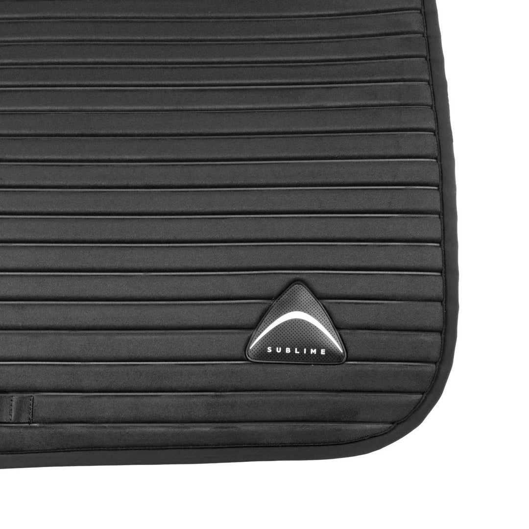 Acavallo Sublime Striped Saddle Pad in Technical Fabric - Black