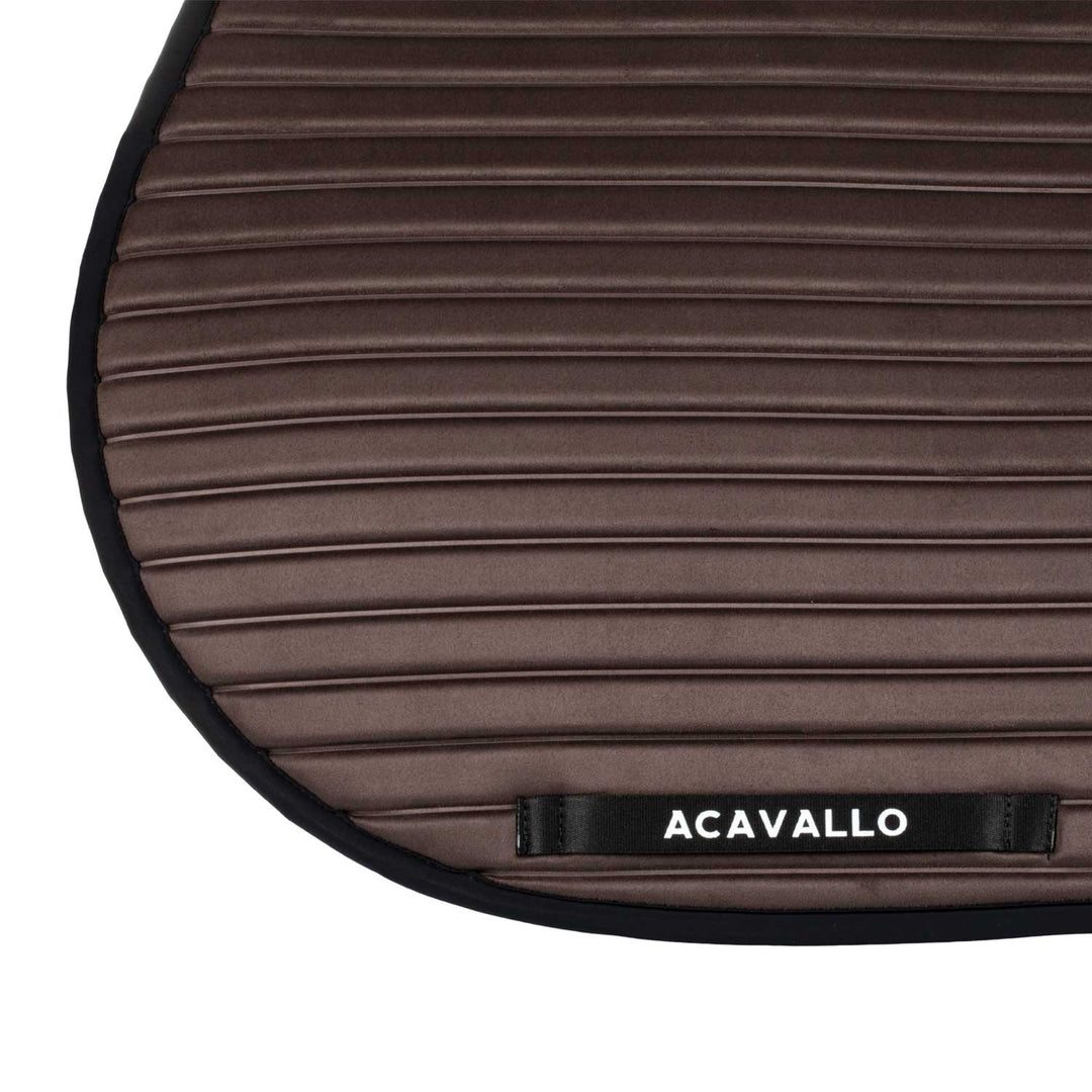 Acavallo Sublime Striped Saddle Pad in Technical Fabric - Brown