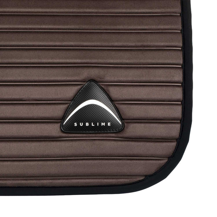 Acavallo Sublime Striped Saddle Pad in Technical Fabric - Brown