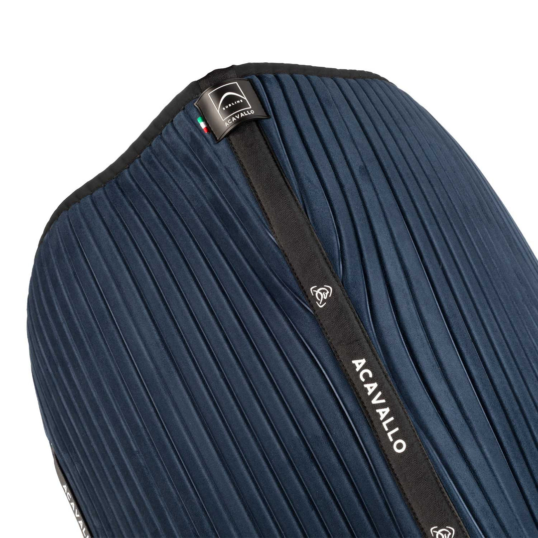 Acavallo Sublime Striped Saddle Pad in Technical Fabric - Navy