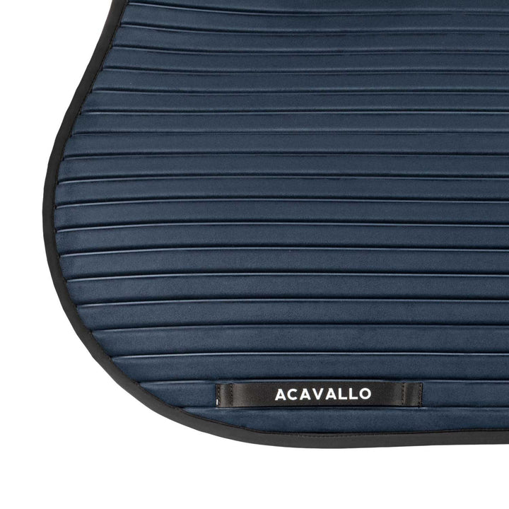 Acavallo Sublime Striped Saddle Pad in Technical Fabric - Navy