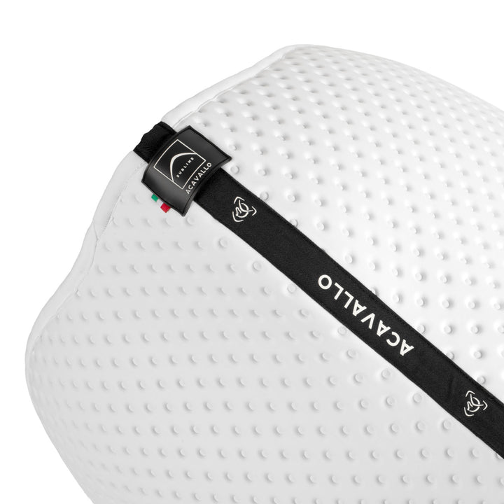 Acavallo Sublime Striped Saddle Pad in Technical Fabric - White