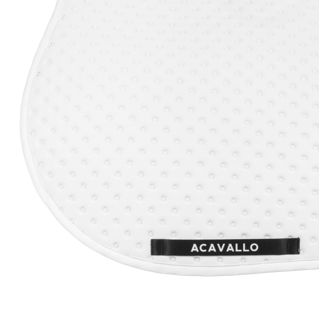 Acavallo Sublime Striped Saddle Pad in Technical Fabric - White