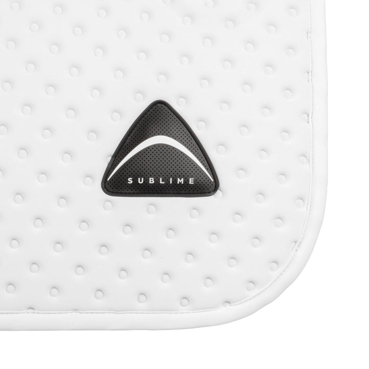 Acavallo Sublime Striped Saddle Pad in Technical Fabric - White
