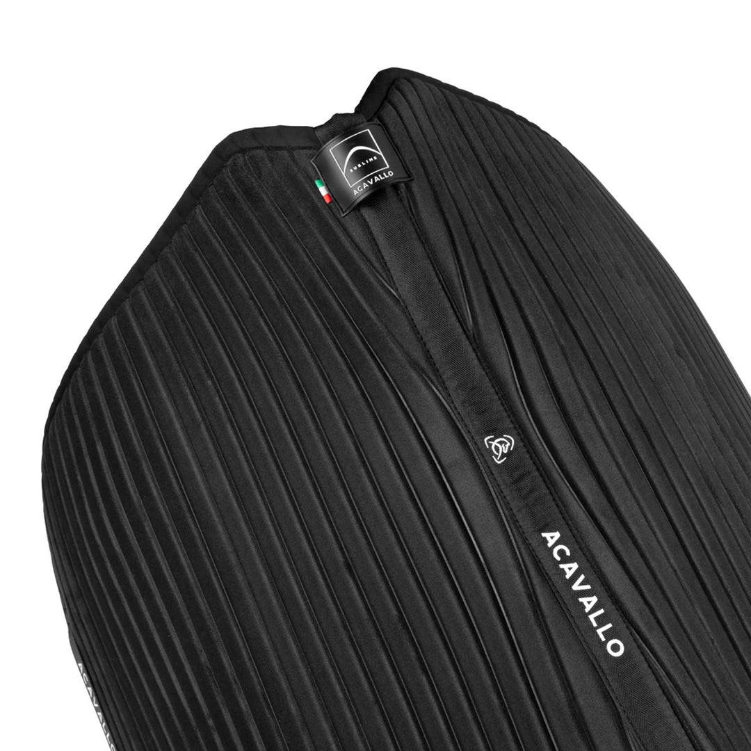 Acavallo Sublime Striped Saddle Pad in Technical Fabric - Black
