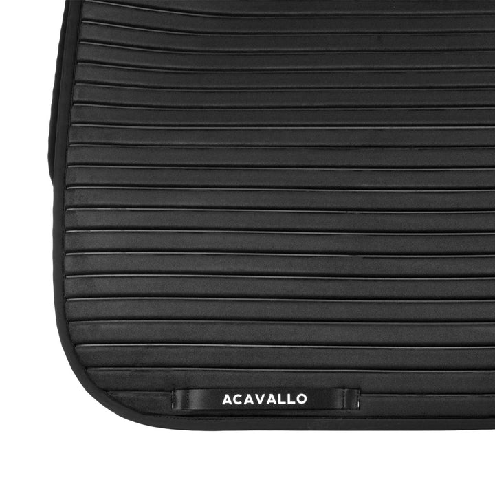 Acavallo Sublime Striped Saddle Pad in Technical Fabric - Black