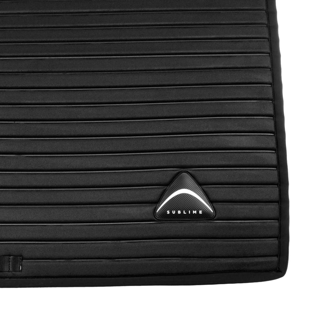 Acavallo Sublime Striped Saddle Pad in Technical Fabric - Black