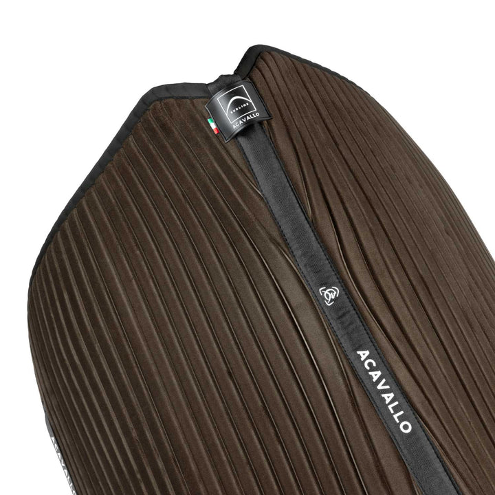 Acavallo Sublime Striped Saddle Pad in Technical Fabric - Brown