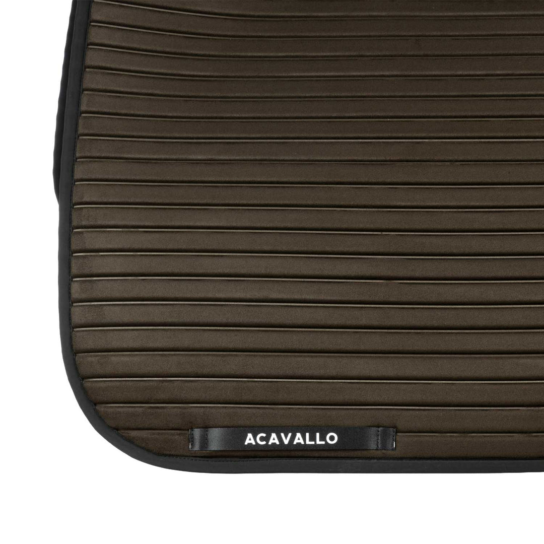 Acavallo Sublime Striped Saddle Pad in Technical Fabric - Brown