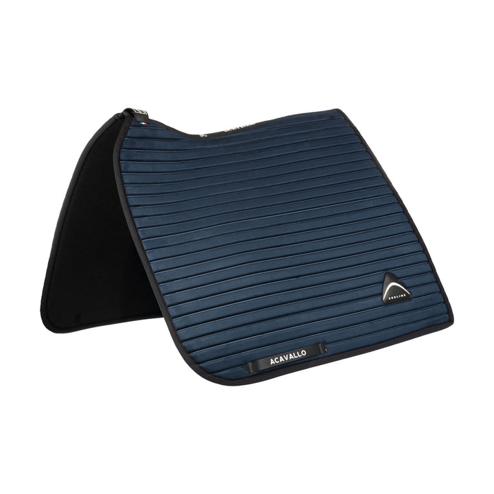 Acavallo Sublime Striped Saddle Pad in Technical Fabric - Navy