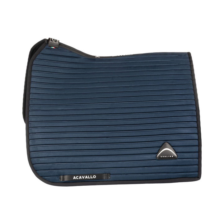 Acavallo Sublime Striped Saddle Pad in Technical Fabric - Navy