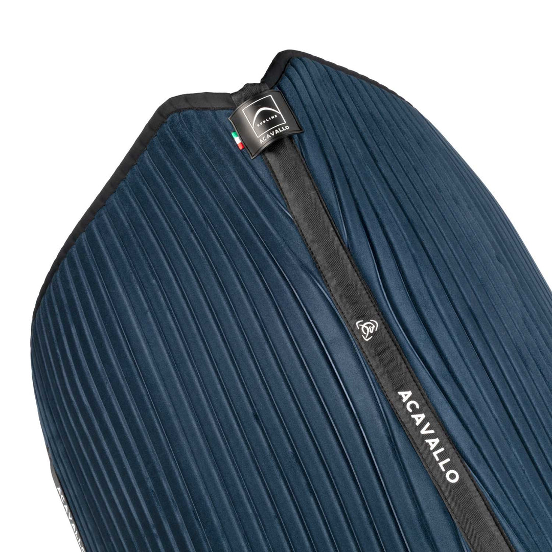 Acavallo Sublime Striped Saddle Pad in Technical Fabric - Navy