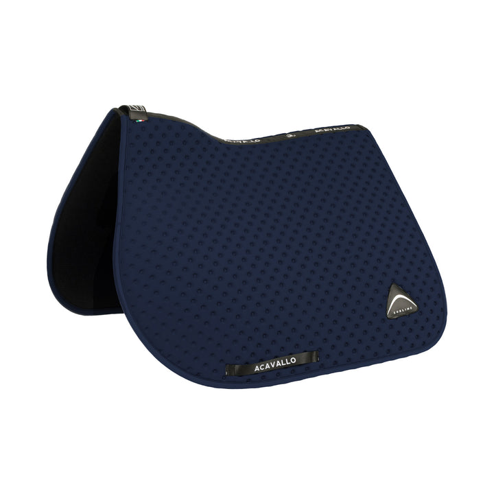 Acavallo Sublime Dotted Saddle Pad in Technical Fabric - Navy