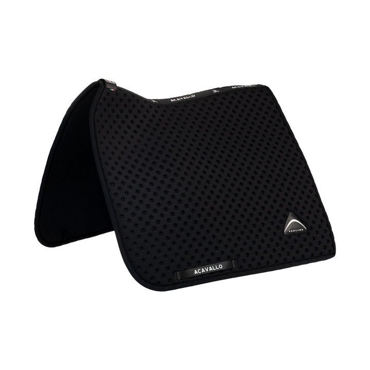 Acavallo Sublime Dotted Saddle Pad in Technical Fabric - Black