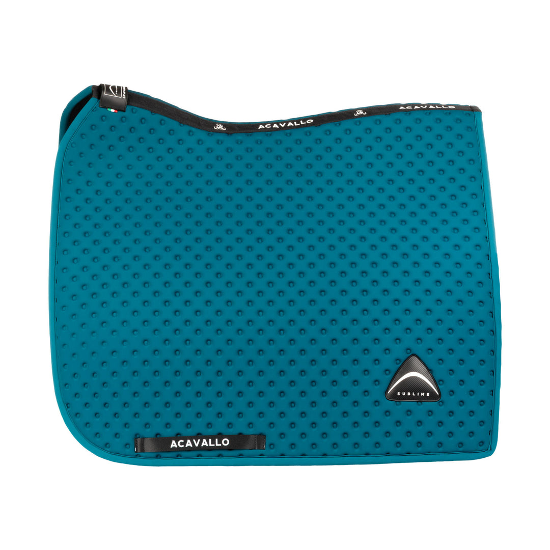 Acavallo Sublime Dotted Saddle Pad in Technical Fabric - Petrol