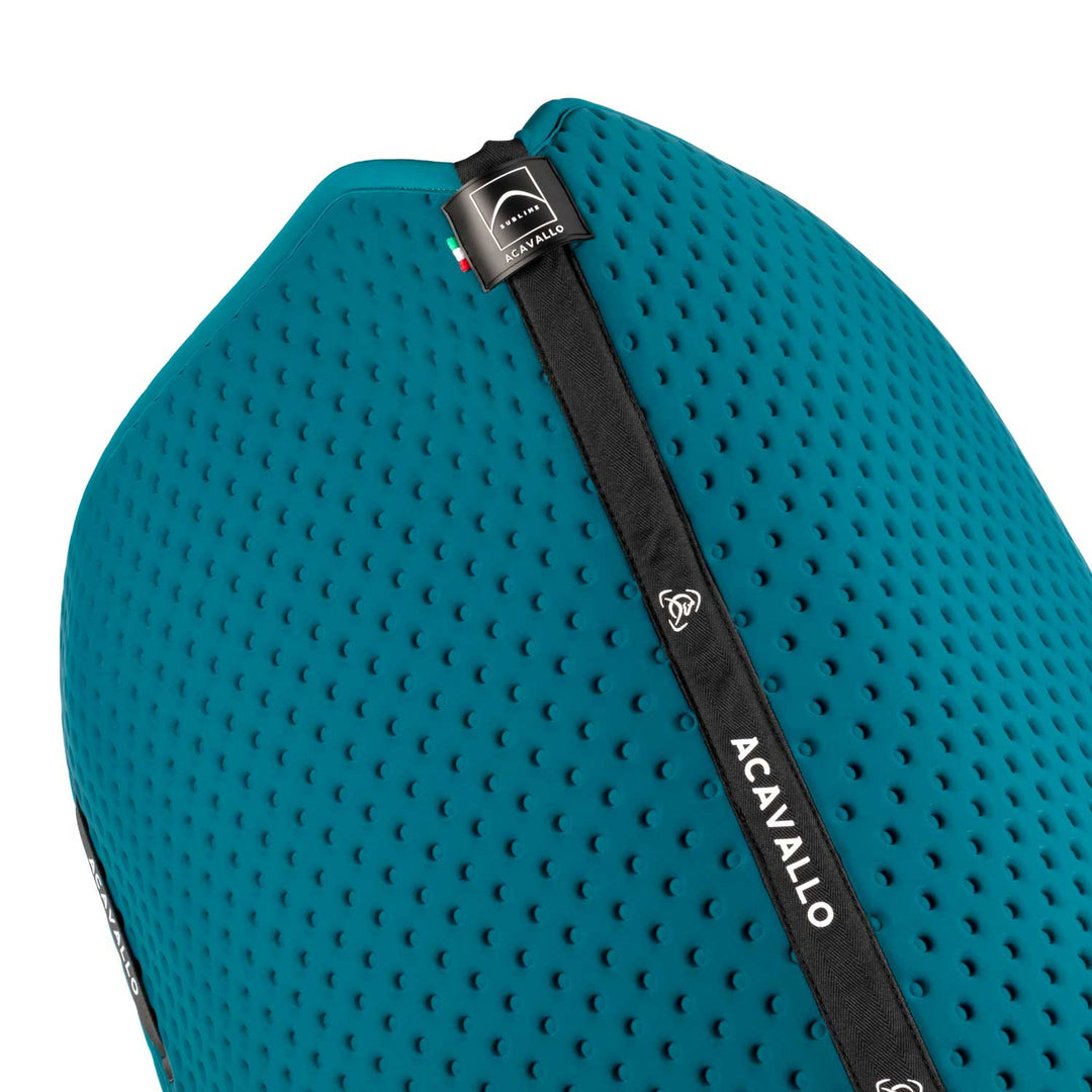 Acavallo Sublime Dotted Saddle Pad in Technical Fabric - Petrol
