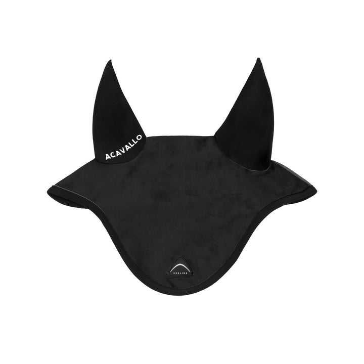 Acavallo Sublime Louvre Fly Veil with Silicone Log Patch - Black