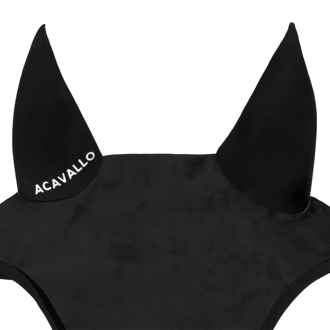 Acavallo Sublime Louvre Fly Veil with Silicone Log Patch - Black