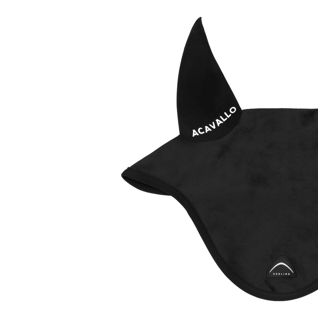 Acavallo Sublime Louvre Fly Veil with Silicone Log Patch - Black