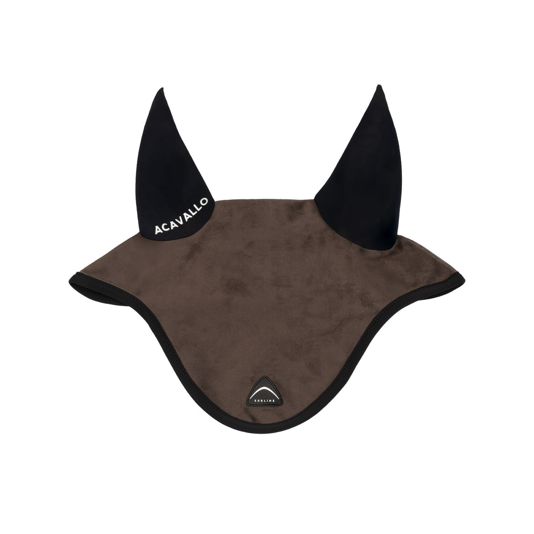 Acavallo Sublime Louvre Fly Veil with Silicone Log Patch - Brown