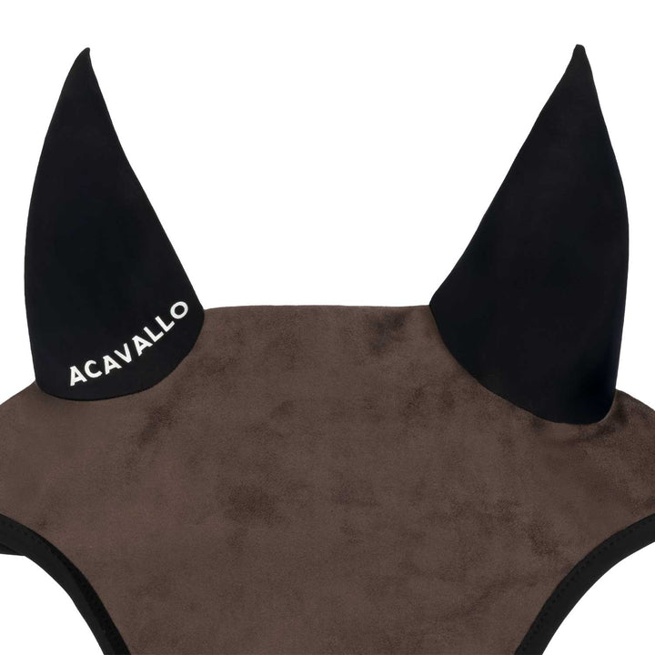 Acavallo Sublime Louvre Fly Veil with Silicone Log Patch - Brown