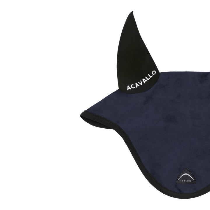 Acavallo Sublime Louvre Fly Veil with Silicone Log Patch - Navy