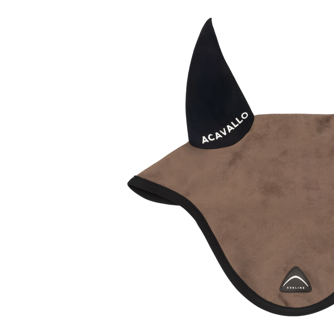 Acavallo Sublime Louvre Fly Veil with Silicone Log Patch - Terra