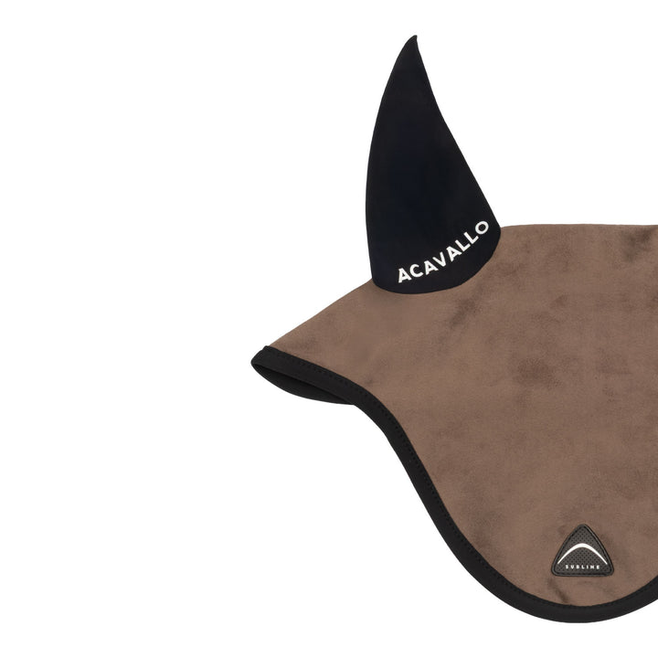 Acavallo Sublime Louvre Fly Veil with Silicone Log Patch - Terra