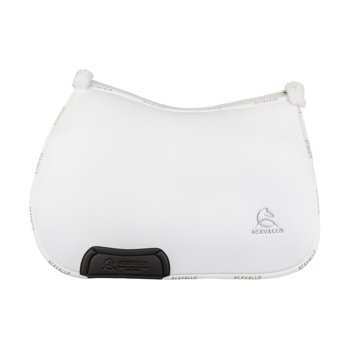 Acavallo Saddle Pad JS Classic Withers 3D Spacer Faux Sheepskin - White