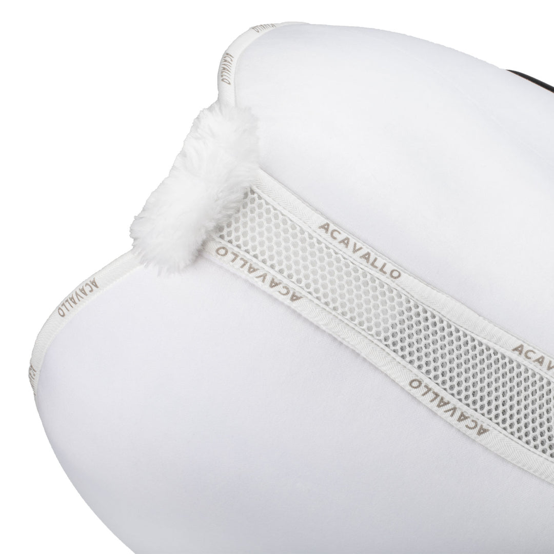Acavallo Saddle Pad JS Classic Withers 3D Spacer Faux Sheepskin - White
