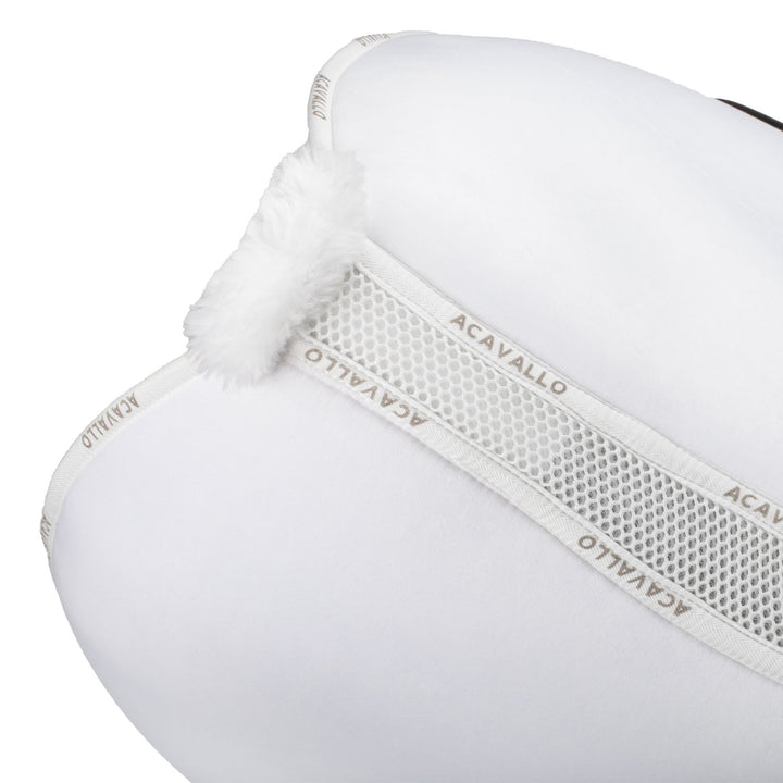 Acavallo Saddle Pad JS Classic Withers 3D Spacer Faux Sheepskin - White