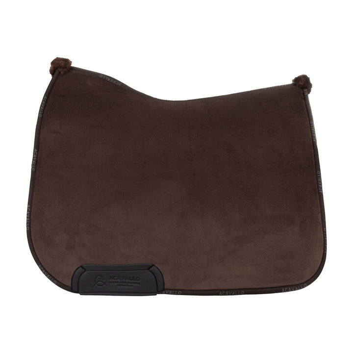 Acavallo Saddle Pad Dressage Classic Withers 3D Spacer Faux Sheepskin - Brown