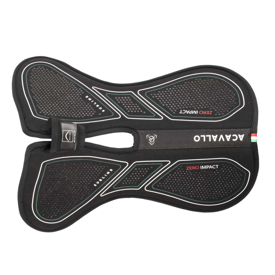 Acavallo Sublime Zero Impact Pad Withers Free Half Pad - Black