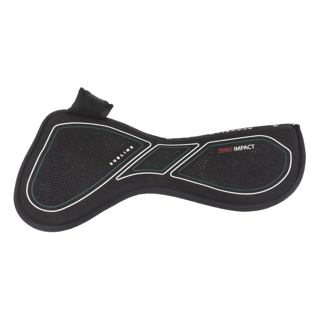 Acavallo Sublime Zero Impact Pad Withers Free Half Pad - Black