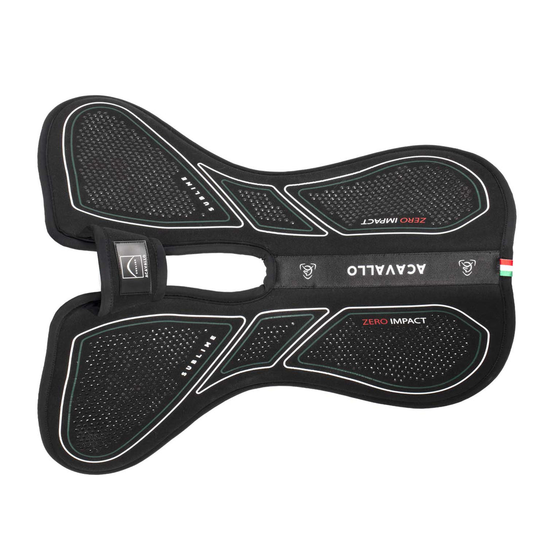Acavallo Sublime Zero Impact Pad Withers Free Half Pad - Black
